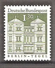 Briefmarke BRD Mi.Nr. 502 ** 1,30 DM Große Bauwerke 1966 / Schloss Tegel in Berlin