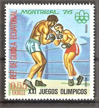 Briefmarke Äquatorial-Guinea Mi.Nr. 861 ** Olympische Sommerspiele Montreal 1976 / Boxen
