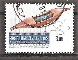 Briefmarke Finnland Mi.Nr. 861 y o Volkskunst 1979 / Webschiffchen