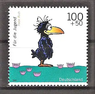 Briefmarke BRD Mi.Nr. 2056 ** Trickfilmfiguren 1999 / Rabe Rudi