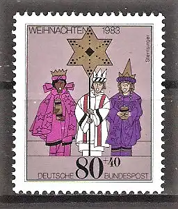 Briefmarke BRD Mi.Nr. 1196 ** Weihnachten 1983 / Sternsinger