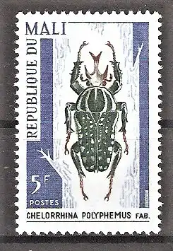 Briefmarke Mali Mi.Nr. 151 ** Goliathkäfer (Chelorrhina polyphemus)