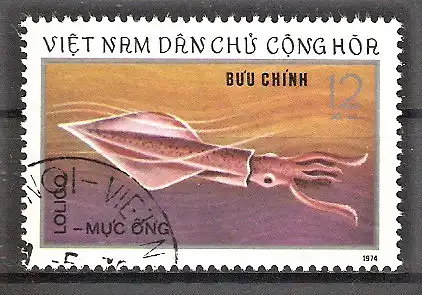 Briefmarke Vietnam Mi.Nr. 781 o Kalmar (Loligo)