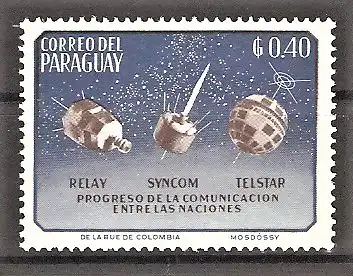 Briefmarke Paraguay Mi.Nr. 1336 ** Vereinte Nationen (UNO) 1964 / Satelliten