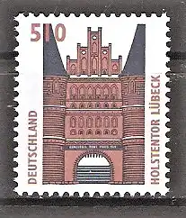 Briefmarke BRD Mi.Nr. 1938 ** Sehenswürdigkeiten 1997 / Holstentor in Lübeck