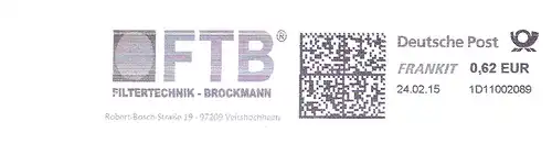 Freistempel 1D11002089 Veitshöchheim - FTB Filtertechnik Brockmann (#2524)