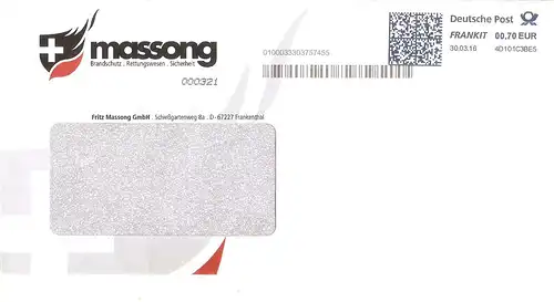 Freistempel 4D101C3BE5 Frankenthal - Fritz Massong GmbH - Brandschutz, Rettungswesen, Sicherheit (#AFS50)