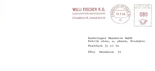 Freistempel Frankfurt am Main - Willi Fischer KG - Laboratoriumsbedarf (#AFS46)