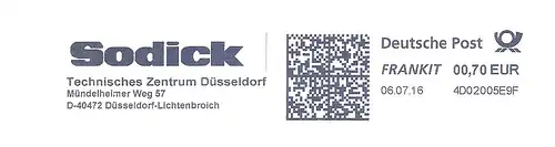 Freistempel 4D02005E9F Düsseldorf Lichtenbroich - Sodick - Technisches Zentrum Düsseldorf (#2334)