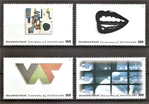 Briefmarke BRD Mi.Nr. 1927-1930 ** 10. Documenta in Kassel 1997 / Kompletter Satz !