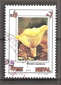 Briefmarke Nepal Mi.Nr. 578 o Pilze 1994 / Russula nepalensis