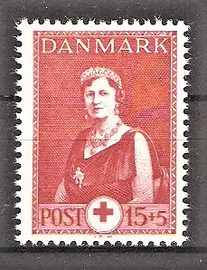 Briefmarke Dänemark Mi.Nr. 252 ** Rotes Kreuz 1939 / Königin Alexandrine