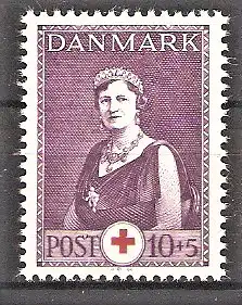 Briefmarke Dänemark Mi.Nr. 251 ** Rotes Kreuz 1939 / Königin Alexandrine