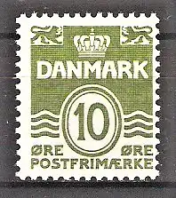 Briefmarke Dänemark Mi.Nr. 328 x ** Wellenlinien ohne Herzchen 1950