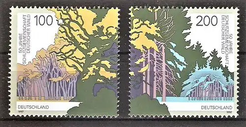 Briefmarke BRD Mi.Nr. 1918-1919 ** 50 Jahre Schutzgemeinschaft Deutscher Wald (SDW) 1997 / Kompletter Satz !
