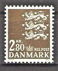Briefmarke Dänemark Mi.Nr. 586 ** Kleines Reichswappen 1975