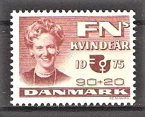 Briefmarke Dänemark Mi.Nr. 588 ** Internationales Jahr der Frau 1975 / Königin Margrethe II.