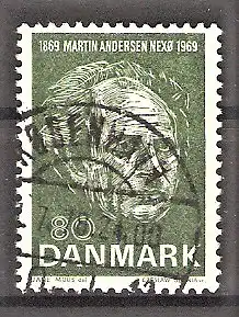 Briefmarke Dänemark Mi.Nr. 482 o 100. Geburtstag von Martin Andersen Nexø 1969 / Schriftsteller