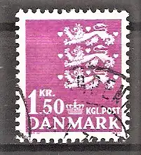 Briefmarke Dänemark Mi.Nr. 402 y o Kleines Reichswappen 1962