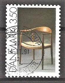 Briefmarke Dänemark Mi.Nr. 1007 o Gebrauchskunst 1991 / Stuhl von Hans J. Wegner