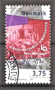 Briefmarke Dänemark Mi.Nr. 1171 o Arbeitnehmervereinigungen 1998 / Dänische Gewerkschaftsbewegung (LO)