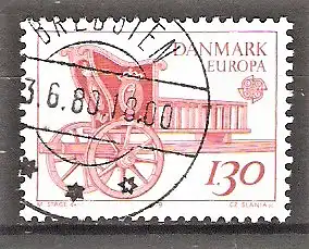 Briefmarke Dänemark Mi.Nr. 686 o Europa CEPT 1979 Geschichte des Post- und Fernmeldewesens / Karriole
