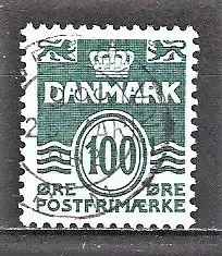 Briefmarke Dänemark Mi.Nr. 718 o Wellenlinien ohne Herzchen - Freimarke 1981
