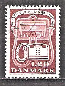 Briefmarke Dänemark Mi.Nr. 675 o 100 Jahre Fernsprecher in Dänemark 1979 / Fernsprecher von 1879 und 1979