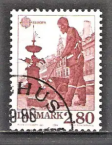 Briefmarke Dänemark Mi.Nr. 882 o Europa CEPT - Natur- und Umweltschutz 1986 / Straßenkehrer