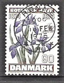 Briefmarke Dänemark Mi.Nr. 575 o Botanischer Garten der Kopenhagener Universität 1974 / Blaue Iris