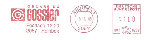 Freistempel H01 0289 Reinbek - OSCAR KG - Gossler (#2303)