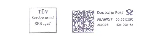 Freistempel 4D01000162 TÜV Service tested SEB "gut" (2153)