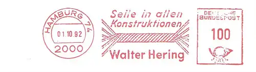 Freistempel Hamburg - Walter Hering - Seile in allen Konstruktionen (Abb. Seil) (#2962)
