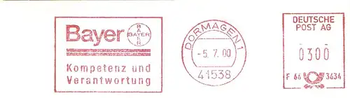 Freistempel F66 3634 Dormagen - Bayer - Kompetenz und Verantwortung (#2975)
