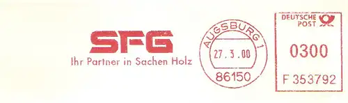 Freistempel F353792 Augsburg - SFG Ihr Partner in Sachen Holz (#2966)