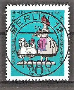 Briefmarke Berlin Mi.Nr. 349 o VOLLSTEMPEL BERLIN / Wohlfahrt 1969 / Zinnfiguren - Bäuerin