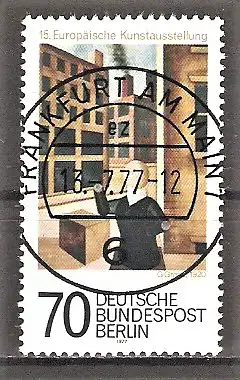 Briefmarke Berlin Mi.Nr. 551 o Ersttagstagesstempel VOLLSTEMPEL FRANKFURT / Europäische Kunstausstellung 1977