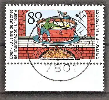 Briefmarke BRD Mi.Nr. 1179 o Ersttagstagesstempel VOLLSTEMPEL PFAFFENWEILER / 450 Jahre deutsches Reinheitsgebot für Bier 1983