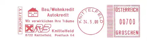 Freistempel Österreich - Knittelfeld - RB Knittelfeld - Bau/Wohnkredit Autokredit (Abb. Haus) (#2899)