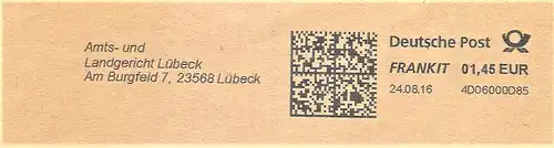 Freistempel 4D06000D85 Lübeck - Amts- und Landgericht Lübeck (#2859)