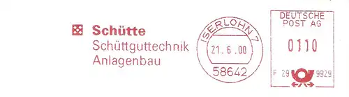 Freistempel F29 9929 Iserlohn - Schütte - Schüttguttechnik Anlagenbau (#2805)