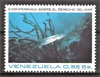 Briefmarke Venezuela Mi.Nr. 1964 ** 3. Seerechtskonferenz 1974 / Barrakuda