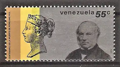 Briefmarke Venezuela Mi.Nr. 2144 ** 100. Todestag von Rowland Hill 1979 / Britischer Generalpostmeister