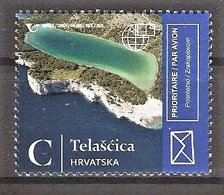 Briefmarke Kroatien Mi.Nr. 1443 ** Naturschönheiten in Kroatien 2020 / Naturpark Telašćica mit Salzsee Mir