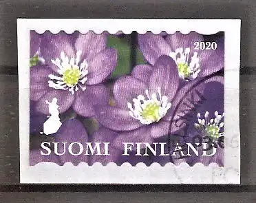 Briefmarke Finnland Mi.Nr. 2703 o (selbstklebend) Wildblumen 2020 / Blaues Buschwindröschen (Anemone nemorosa)