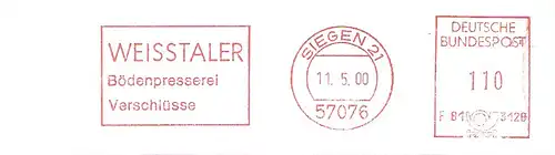 Freistempel F81 3128 Siegen - WEISSTALER Bödenpresserei Verschlüsse (#2682)