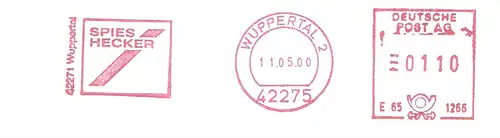 Freistempel E65 1265 Wuppertal - SPIES HECKER (#2678)