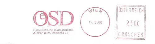 Freistempel Österreich - Wien - OeSD Österreichische Staatsdruckerei (#2641)