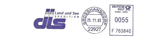 Freistempel F763840 Grosshansdorf - dLs Land und See Spedition (#2636)