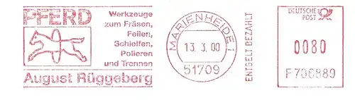 Freistempel F706889 Marienheide - August Rüggeberg - PFERD-Werkzeuge (Abb. Pferd) (#2948)